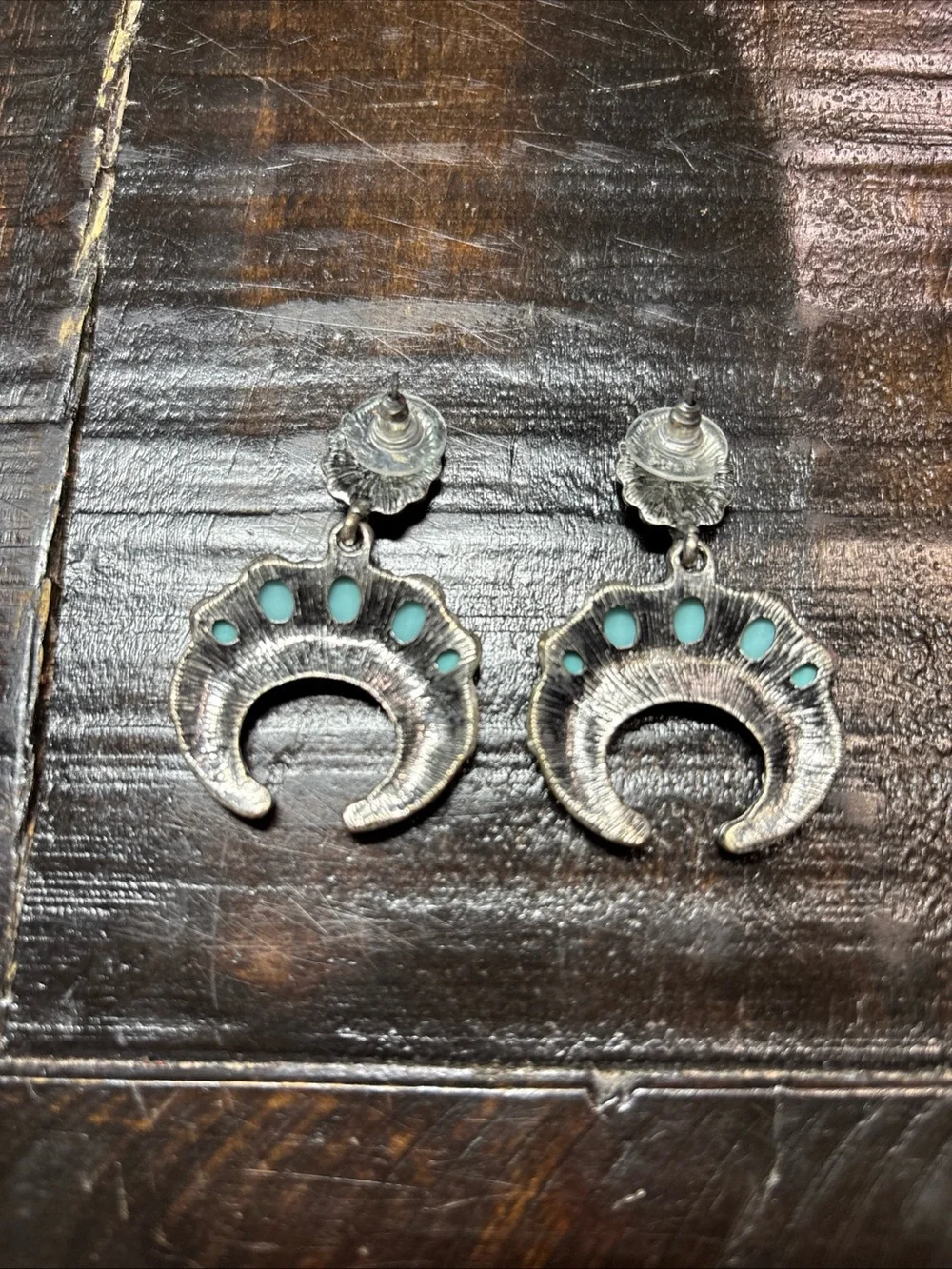Southwest Inspired Faux Turquoise Stone Drop Earrings - Women Jewelry